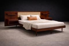 Carlo Hauner Carlo Hauner for Forma Rosewood Bed with Nightstands 1950s Lot 368 369A - 4624497