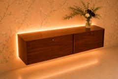 Carlo Hauner Floating Bar Sideboard in Hardwood by Carlo Hauner 1950s Lot 169A - 4624524