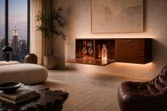 Carlo Hauner Floating Bar Sideboard in Hardwood by Carlo Hauner 1950s Lot 169A - 4624525
