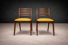 Carlo Hauner Set of 2 Chairs in Rosewood Yellow Linen Canvas Carlo Hauner Lot 254A - 4624753