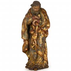 Carved Polychromed Figure of a Saint Spain circa 1720 - 4407162