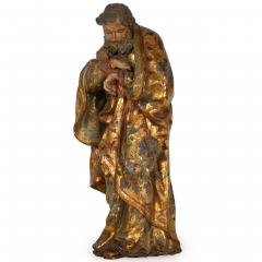 Carved Polychromed Figure of a Saint Spain circa 1720 - 4407163