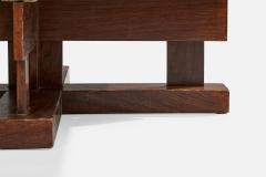 Celina Decoracoes Coffee Table with Wood and Marble Brazil 1960s - 4765183