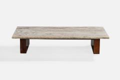 Celina Decoracoes Coffee Table with Wood and Marble Brazil 1960s - 4765206