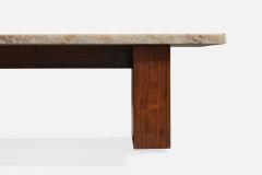 Celina Decoracoes Coffee Table with Wood and Marble Brazil 1960s - 4765208