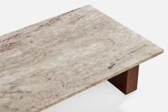 Celina Decoracoes Coffee Table with Wood and Marble Brazil 1960s - 4765210