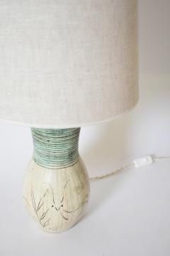 Ceramic lamp with a springbocks pattern 1950s  - 4539883