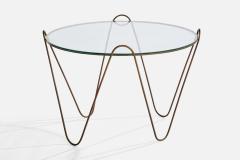 Cesare Lacca Coffee Table with Brass and Glass Italy 1950s - 4765248