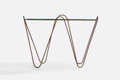 Cesare Lacca Coffee Table with Brass and Glass Italy 1950s - 4765249