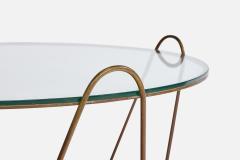 Cesare Lacca Coffee Table with Brass and Glass Italy 1950s - 4765250