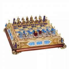 Chess Set In The Historicist Style With Enamel Master A Konig Austria Hungary - 4781736