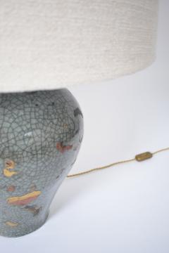 Chinese celadon and gold lamp XIXth c  - 4562423