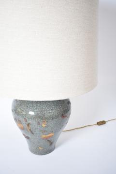 Chinese celadon and gold lamp XIXth c  - 4562424