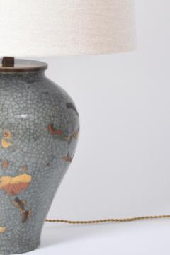 Chinese celadon and gold lamp XIXth c  - 4562425