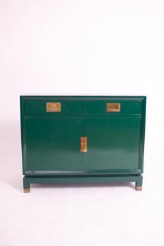 Chinese style green lacquered chest of drawers 1970s  - 4539306