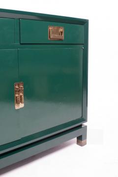 Chinese style green lacquered chest of drawers 1970s  - 4539309