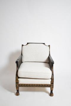 Chinese style lion paw feet armchair XIXth c  - 4562373