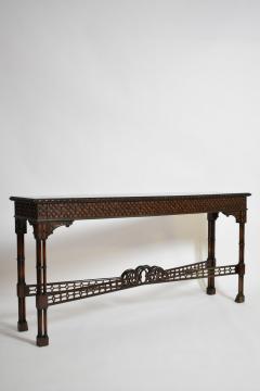 Chippendale carved wood console table XIXth c  - 4562379