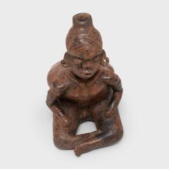 Colima Seated Redware Figure - 4167749