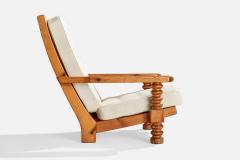 Collden Lounge Chairs with Pine and Fabric Sweden 1970s - 4765327