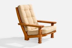 Collden Lounge Chairs with Pine and Fabric Sweden 1970s - 4765338