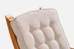 Collden Rocking Lounge Chairs with Pine and Fabric Sweden 1970s - 4765319
