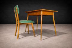 Console with Drawer and Chair in Hardwood Unknown 1950s Lot 732A - 4624439