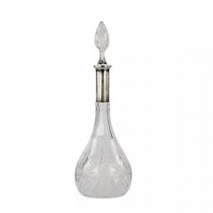 Crystal Decanter With Silver Mounted Neck Germany - 4782085