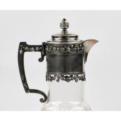 Crystal Jug With Silver 13th Artel Russia Moscow Early 20th Century - 4781907