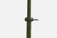 Danish Designer Floor Lamp with Iron and Rattan Denmark 1940s - 4775974