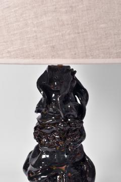 Dark green ceramic organic lamp Helder  - 4539975