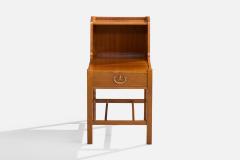 David Rosen Nighstands with Wood and Brass Sweden 1950s - 4765488