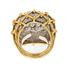 David Webb DAVID WEBB PLATINUM 18K YELLOW GOLD GEODESIC DOME DIAMOND RING - 2936041