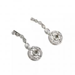 Diamond Earrings In 18k White Gold 21st Century - 4780048
