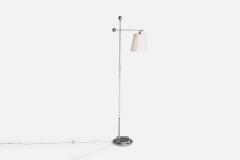 Donald Deskey Floor Lamp with Chrome plated Steel and Fabric USA 1930s - 4765491