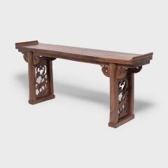 Double Deer Plank Top Altar with Everted Ends - 4181685