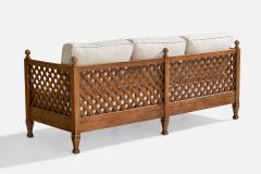 Drexel Sofa with Oak and Fabric USA 1950s - 4765517