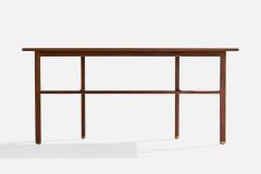 Edward Wormley Console Table with Walnut and Brass USA 1950s - 4765666