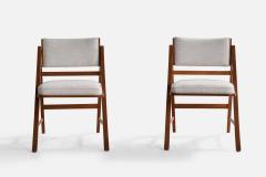 Edward Wormley Dining Room Chairs with Walnut Fabric USA 1950s - 4765650