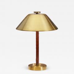 Einar Backstrom Swedish Modern Model 5014 Brass Table Lamp by Einar B ckstr m Sweden 1940s - 2920897