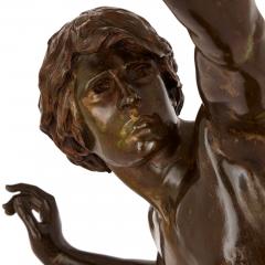 Emile Laporte Large patinated bronze figure of Actaeon by Emile Laporte - 2926700