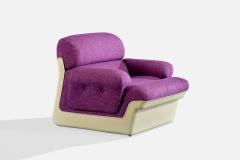 Emilio Guarnacci Attribution Lounge Chairs with Fabric and Plastic Italy 1970s - 4765706