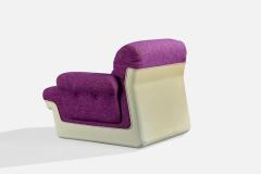 Emilio Guarnacci Attribution Lounge Chairs with Fabric and Plastic Italy 1970s - 4765707