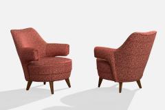 Englander Bonta Lounge Chairs with Wood and Fabric Argentina 1950s - 4765735