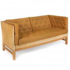 Erik Jorgensen Danish Modern Leather Tweed Oak Sofa Model EJ 315 by Erik Jorgensen - 4469607