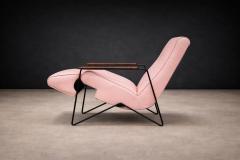 Ernesto Hauner Reclining Chair in Metal Hardwood Leather Ernesto Hauner 1960s Lot 340A - 4624758