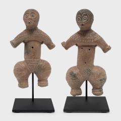 Etched Dogu Style Terracotta Figure - 4166801