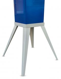 Ettore Sottsass Post Modern Cculptural Mood Lighting Tower Blue Glass Floor Lamp by Curvet USA - 2929154