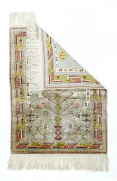 Extremely Fine Antique Turkish Silk Hereke Rug 26 x 35 - 4354436