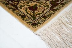 Extremely Fine Antique Turkish Silk Hereke Rug 3 5 x 4 11  - 4314855